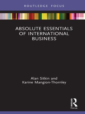 cover image of Absolute Essentials of International Business